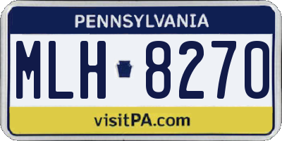 PA license plate MLH8270