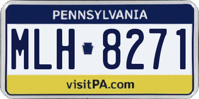 PA license plate MLH8271