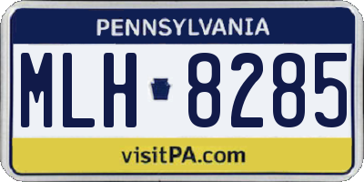 PA license plate MLH8285