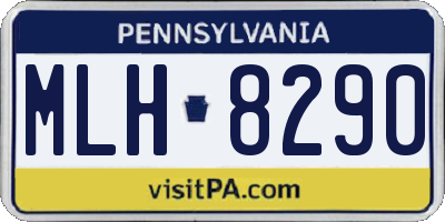 PA license plate MLH8290