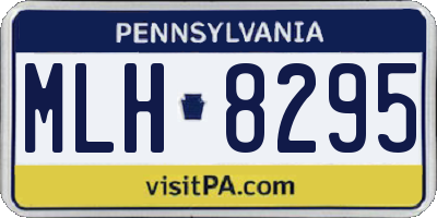 PA license plate MLH8295