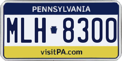 PA license plate MLH8300