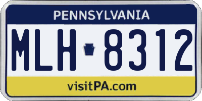 PA license plate MLH8312