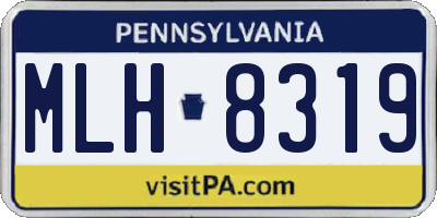 PA license plate MLH8319