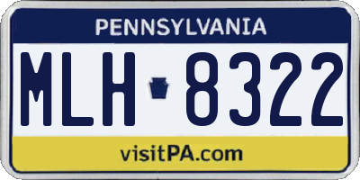 PA license plate MLH8322