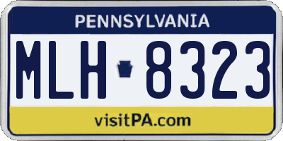 PA license plate MLH8323