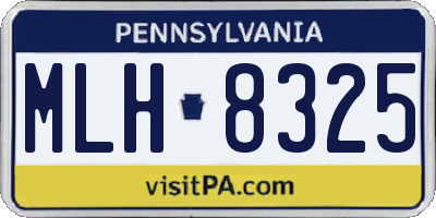 PA license plate MLH8325