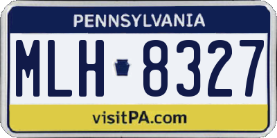 PA license plate MLH8327