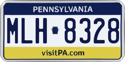 PA license plate MLH8328