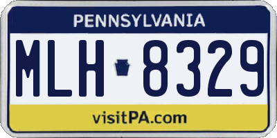 PA license plate MLH8329