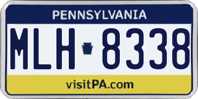 PA license plate MLH8338
