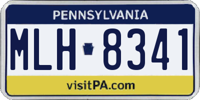 PA license plate MLH8341