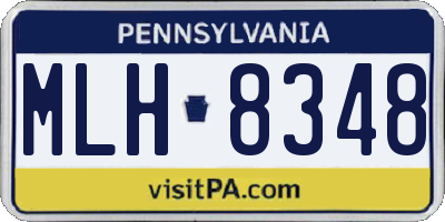 PA license plate MLH8348