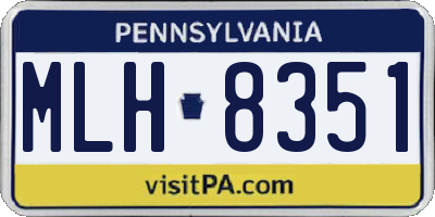 PA license plate MLH8351
