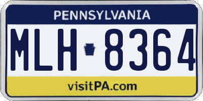 PA license plate MLH8364