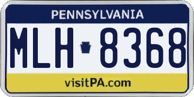 PA license plate MLH8368