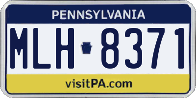 PA license plate MLH8371