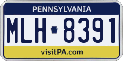 PA license plate MLH8391