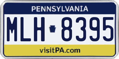 PA license plate MLH8395