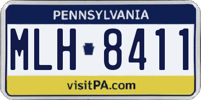 PA license plate MLH8411