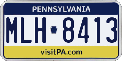 PA license plate MLH8413