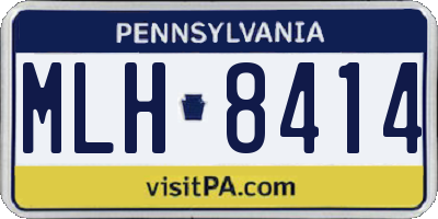 PA license plate MLH8414