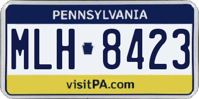 PA license plate MLH8423