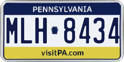 PA license plate MLH8434