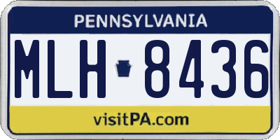 PA license plate MLH8436
