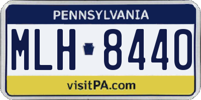 PA license plate MLH8440