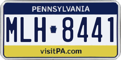 PA license plate MLH8441