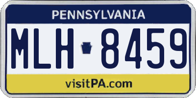 PA license plate MLH8459