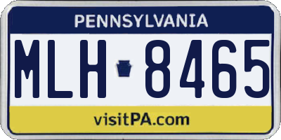 PA license plate MLH8465