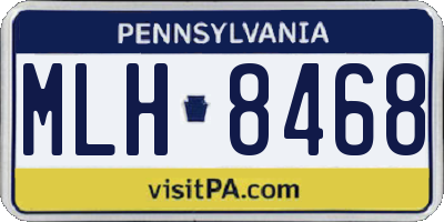 PA license plate MLH8468