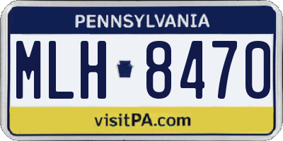 PA license plate MLH8470