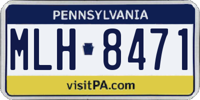 PA license plate MLH8471