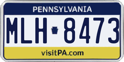 PA license plate MLH8473