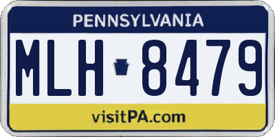PA license plate MLH8479