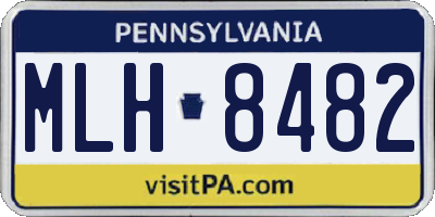 PA license plate MLH8482