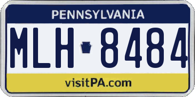 PA license plate MLH8484