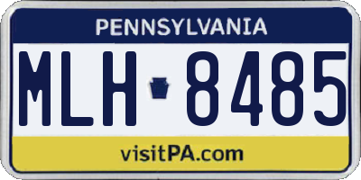 PA license plate MLH8485
