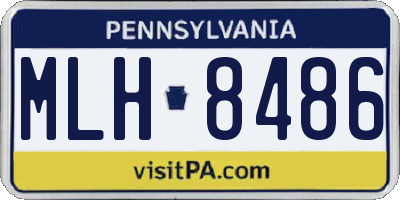 PA license plate MLH8486
