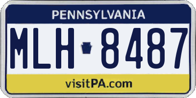 PA license plate MLH8487