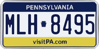 PA license plate MLH8495