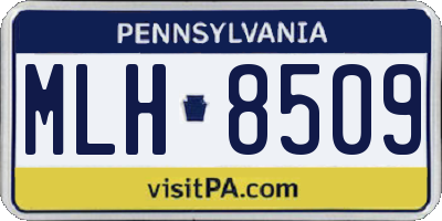 PA license plate MLH8509