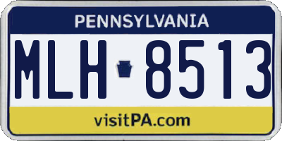 PA license plate MLH8513