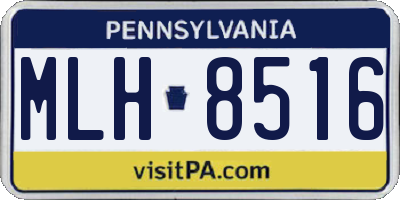 PA license plate MLH8516