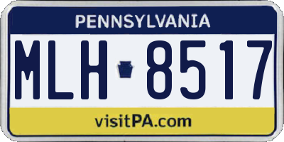 PA license plate MLH8517