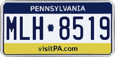 PA license plate MLH8519