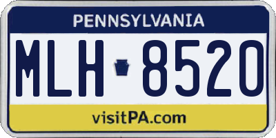 PA license plate MLH8520